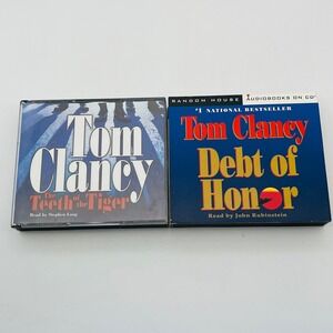 Tom Clancy Audiobook CD Lot Debt of Honor Teeth of the Tiger Jack Ryan Series